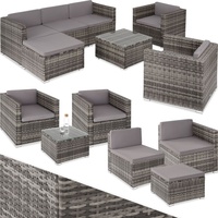 Tectake tectake® Rattan Lounge, für 5 bis 6 Personen,