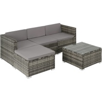 Tectake Rattan Lounge, für 3 bis 4 Personen, widerstandsfähig