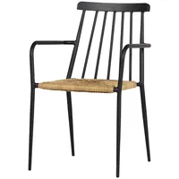 VCM ebuy24 Gartenstuhl Schwarz und natur.