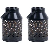 ETC Shop Solarlampen für Außen Balkon Deko Muster Gartendeko