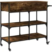 VidaXL Küchenwagen Räuchereiche 105x42x95 cm Holzwerkstoff
