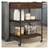 VidaXL Küchenwagen Braun Eichen-Optik 60x48x89,5 cm Holzwerkstoff