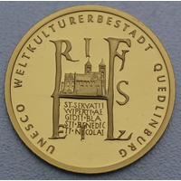 Münzprägestätten Deutschland 1/2 Unze Goldmünze - 100 Euro Quedlinburg
