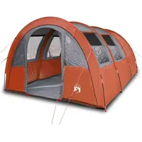 VidaXL Tunnelzelt 4 Personen Grau/Orange