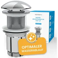 Bächlein Design Ablaufgarnitur ohne Überlauf (Chrom) - Pop Up