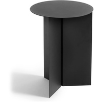 Hay Slit Table Round High Beistelltisch, Stahl, Black,