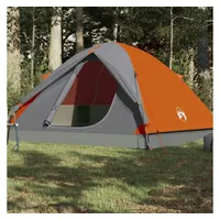 VidaXL Kuppel-Campingzelt 6 Personen Orange Wasserdicht