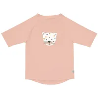 Lässig UV-Kurzarm-Badeshirt Leopard rosa, 74/80