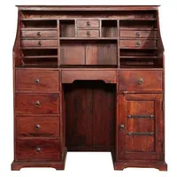 Massivmoebel24 - Sekretär Akazie 128x58x138 nougat lackiert OXFORD 516