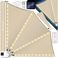 Kesser KESSER® Balkonfächer mit LED klappbar mit Wandhalterung 140x140cm
