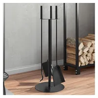 VidaXL 4-tlg. Kaminwerkzeug-Set 22x59 cm Stahl