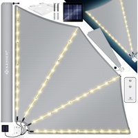 Kesser KESSER® Balkonfächer mit LED klappbar mit Wandhalterung 140x140cm
