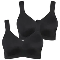 Ulla Popken Damen Mikrofaser, 2er Pack Cup C-D BH,