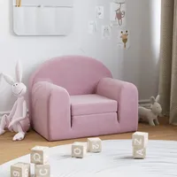VidaXL Schlafsofa für Kinder Rosa Weich Plüsch