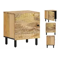 VidaXL Nachttisch Nachttisch 40x33x46 cm Massivholz (1-St) beige