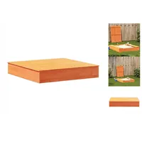 VidaXL Sandkasten mit Deckel Wachsbraun 111x111x19,5 cm Kiefernholz