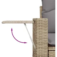 VidaXL Garten-Sofagarnitur 5-tlg. beige