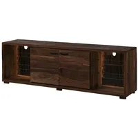 MASSIVMOEBEL24.DE TV-Board Akazie 200x40x63 dunkelbraun lackiert BARK #213 -