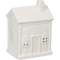 Relaxdays Teelichthaus 12,5 cm Weiß