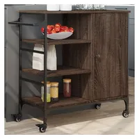 VidaXL Küchenwagen Braun Eichen-Optik 87,5x38,5x84,5 cm Holzwerkstoff