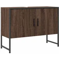 VidaXL Waschbeckenunterschrank Braun Eichen-Optik 80x33x60 cm