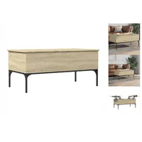 VidaXL Couchtisch Sonoma-Eiche 100x50x45 cm Holzwerkstoff und Metall