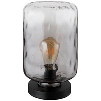 GLOBO Tischleuchte Tischlampe Rauchglas Schlafzimmerlampe H 32.5 cm