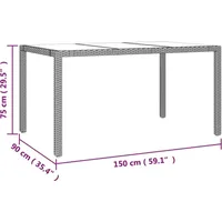 VidaXL 5-tlg. Garten-Essgruppe mit Kissen Beige Poly Rattan
