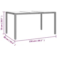 VidaXL 7-tlg. Garten-Essgruppe mit Kissen Beige Poly Rattan