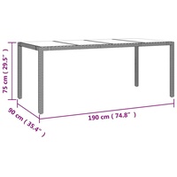 VidaXL 9-tlg. Garten-Essgruppe mit Kissen Beige Poly Rattan