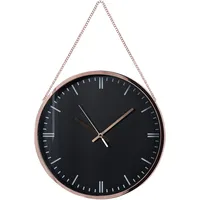 Beliani Wanduhr Schwarz