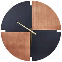 Beliani Wanduhr ARAMON 60 cm Braun / Schwarz