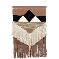 Beliani Wandbehang DADU Baumwolle 110 cm Braun