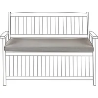 Beliani Sitzbankpolster, Grau Textil, 108x5x45 cm Outdoor-Kissen, Bankauflagen