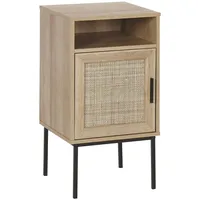 Beliani Nachttisch Pasco Hellbraun,