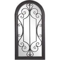 Beliani Wandspiegel Schwarz Fensteroptik 50 x 98 cm