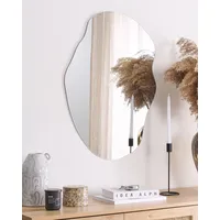 Beliani Wandspiegel Silber Glas 50 x 70 cm Falaise