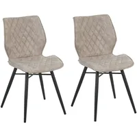 Beliani Esszimmerstuhl 2er Set LISLE