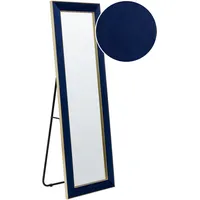 Beliani Beliani, Stehspiegel, Blau, Gold, Textil, Rechteckig, 50x150x33 cm