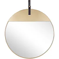 Beliani Wandspiegel Gold mit Aufhängeband ø 60 cm 60
