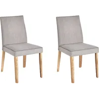 Beliani Esszimmerstuhl 2er Set Polyester grau