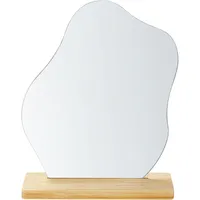 Beliani Dekospiegel Hellbraun, Holz, Freiform, 19x22x7 cm Spiegel, Wandspiegel