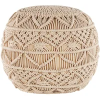 Beliani Pouf Beige 40 cm KAYSERI