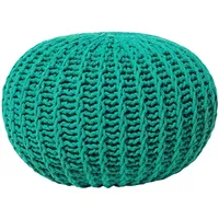 Beliani Pouf smaragdgrün 50 cm CONRAD II