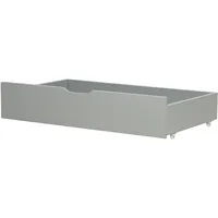 Beliani Bettschublade 2er Set Kiefernholz Grau
