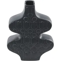 Beliani Blumenvase ARGOS Keramik, 25 cm Schwarz