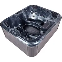 Beliani Beliani, Whirlpool, Whirlpool Outdoor grau mit LED rechteckig