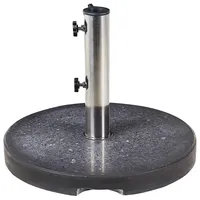 Beliani Sonnenschirmständer schwarz 45 cm Rund mit Edelstahlrohr Modern