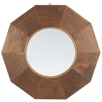 Beliani Wandspiegel Braun 60 x 60 cm