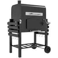 Outsunny Holzkohlegrill BBQ Gartengrill mit Deckel und Ablagen Campinggrill